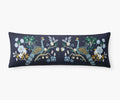 Embroidered Lumbar Pillow Cover - Peacock