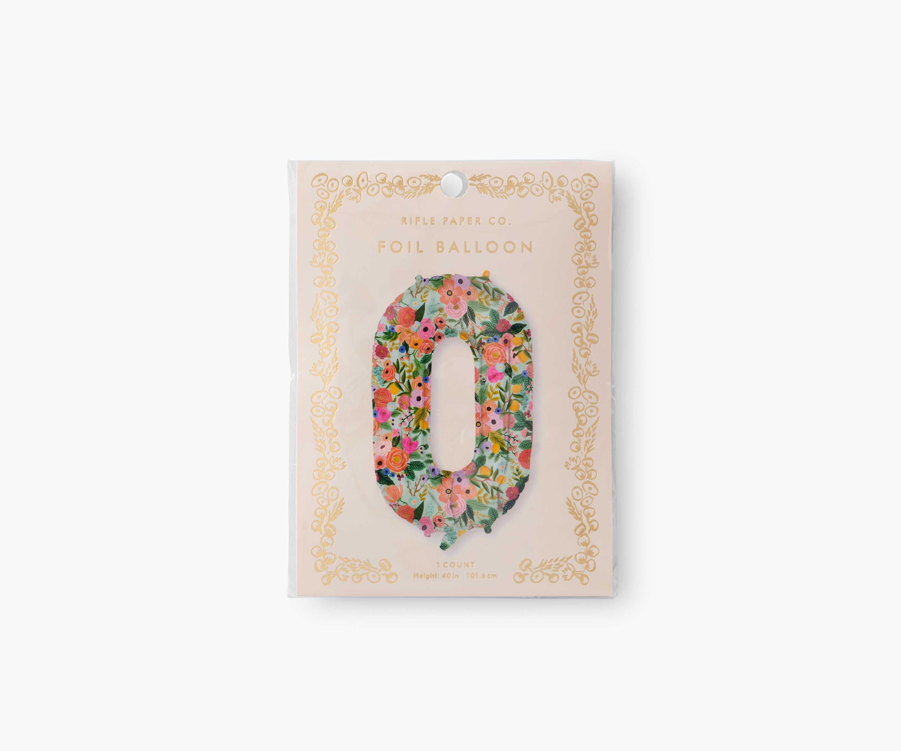 Numbered Foil Balloon - Garden Party