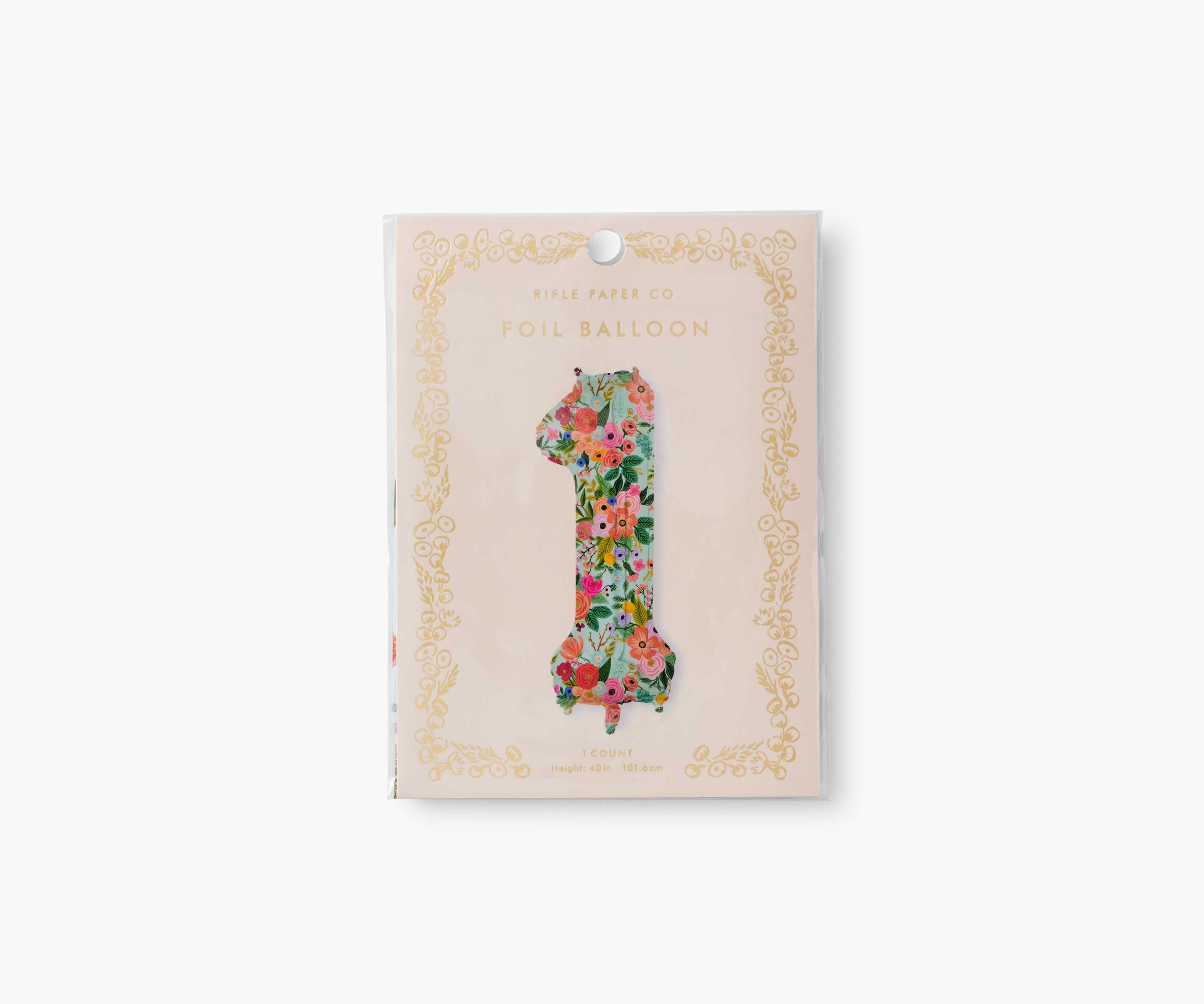 Numbered Foil Balloon - Garden Party