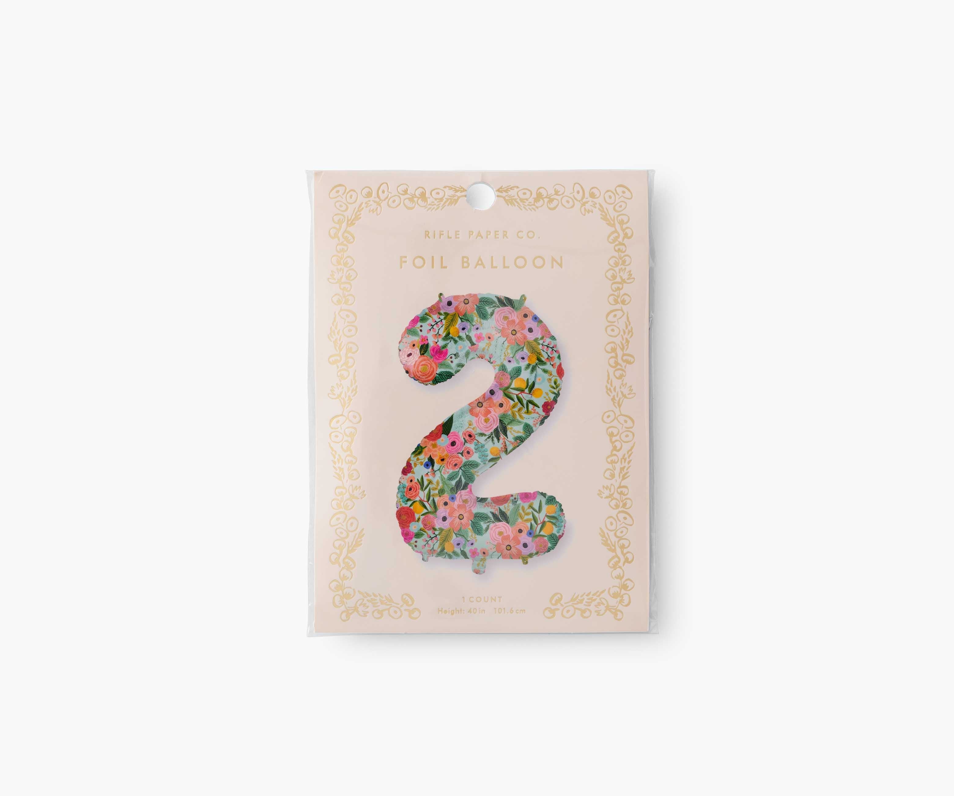 Numbered Foil Balloon - Garden Party