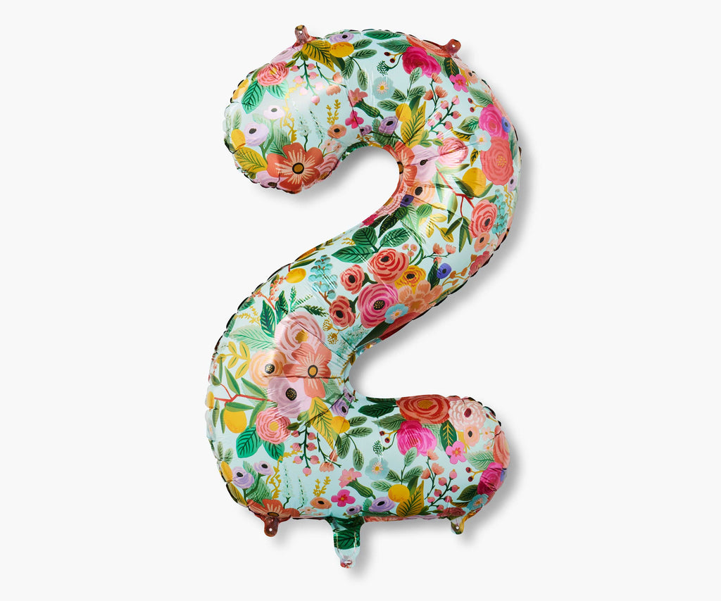 Numbered Foil Balloon - Garden Party