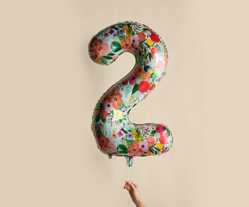 Numbered Foil Balloon - Garden Party