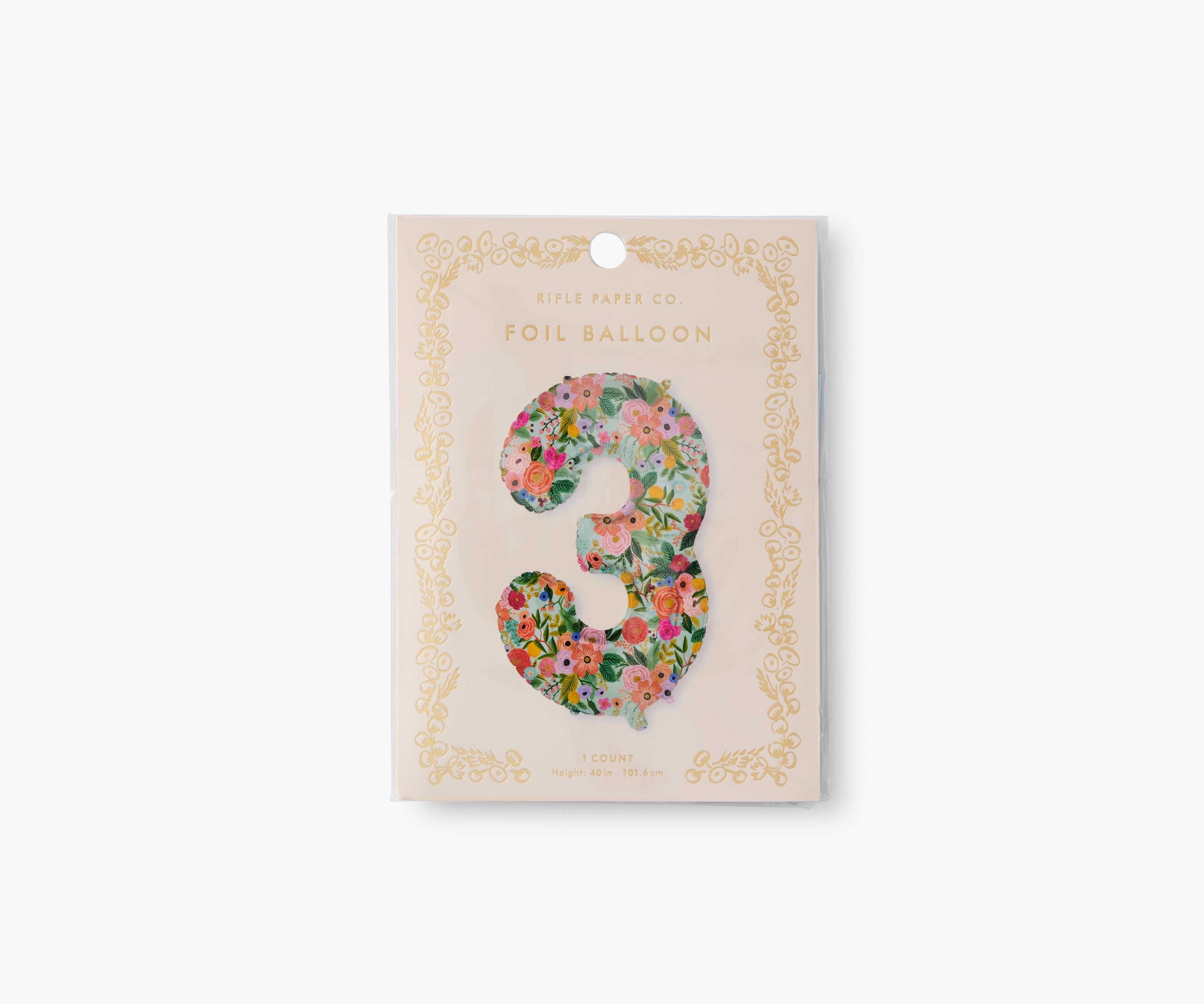Numbered Foil Balloon - Garden Party