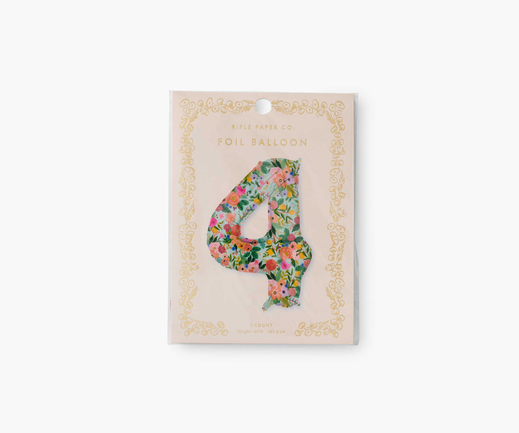 Numbered Foil Balloon - Garden Party