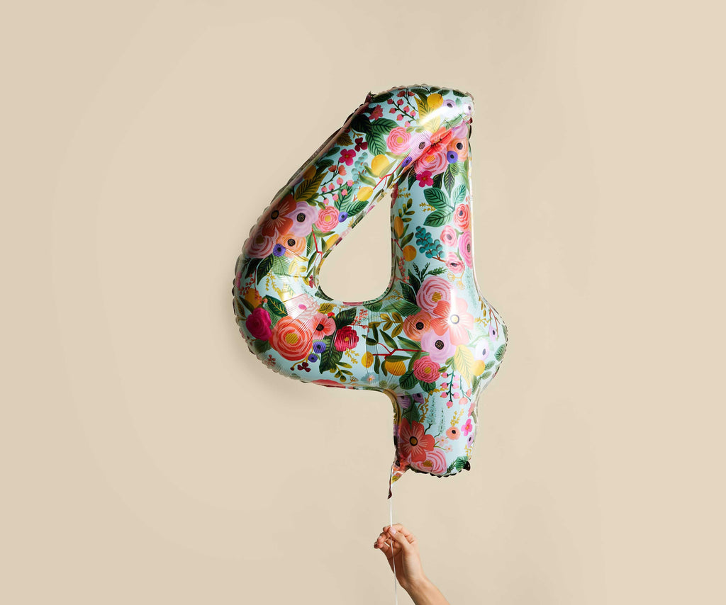 Numbered Foil Balloon - Garden Party