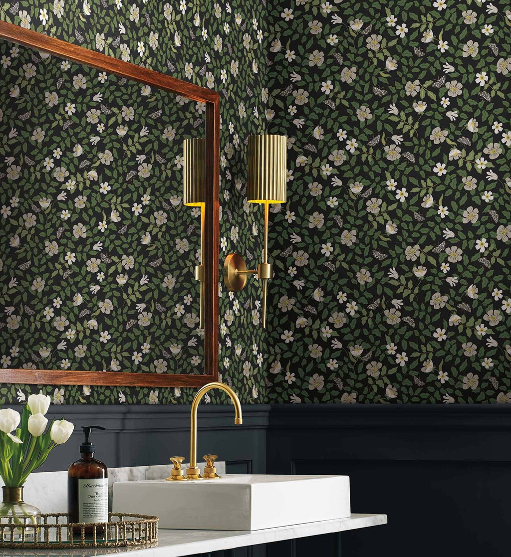 Primrose Peel & Stick Wallpaper - Linen & Black