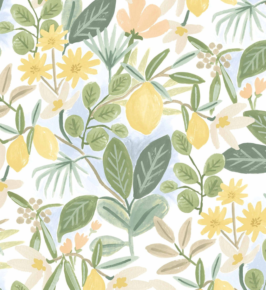 Amalfi Peel & Stick Wallpaper - Blush & Green