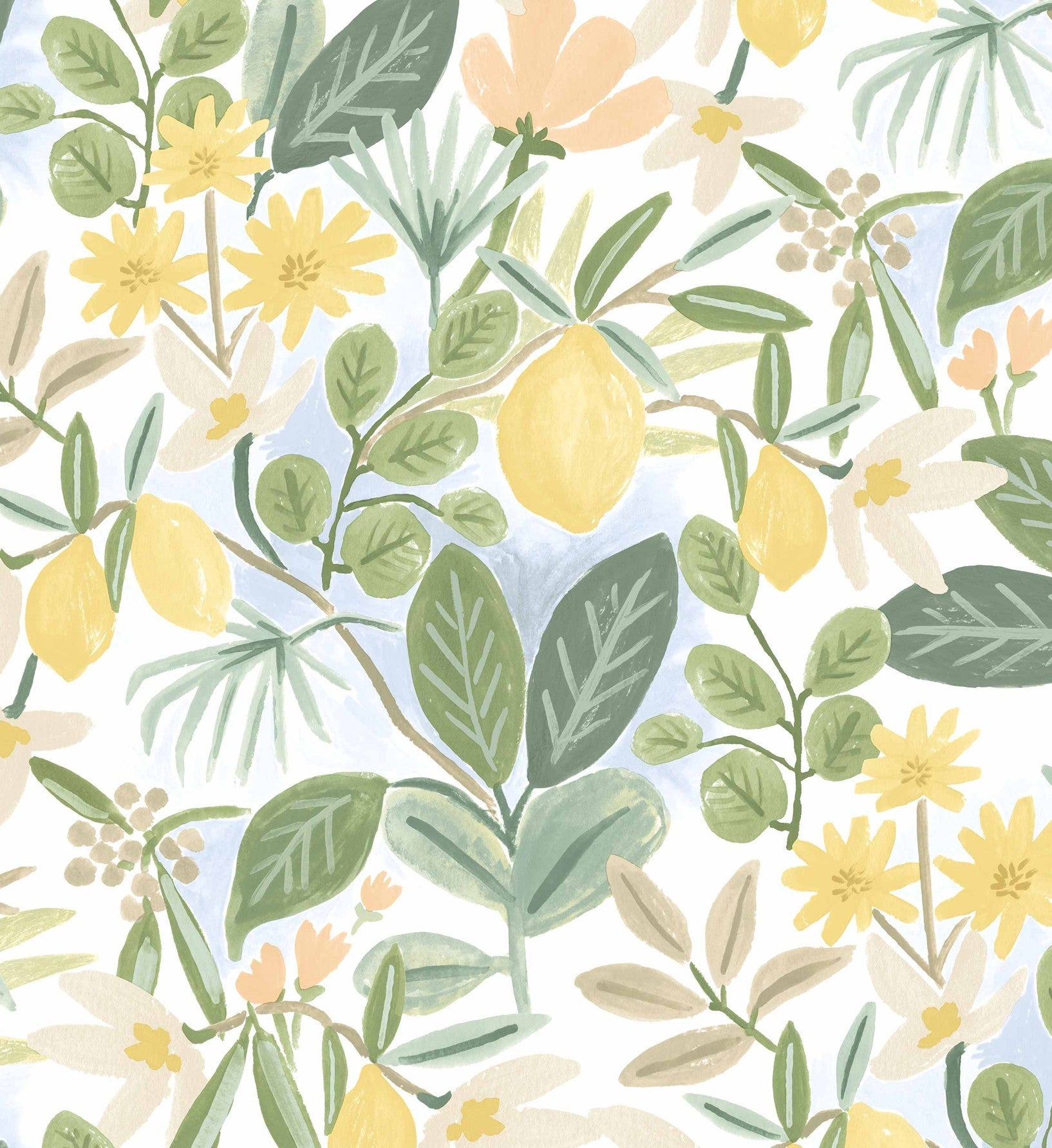 Amalfi Peel & Stick Wallpaper - Blush & Green