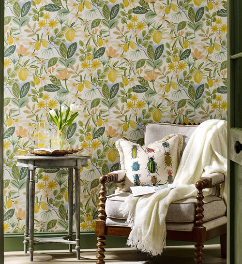 Amalfi Peel & Stick Wallpaper - Blush & Green
