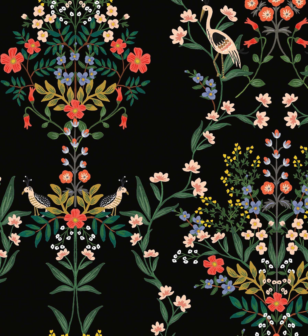Luxembourg Peel & Stick Wallpaper - Black Multi