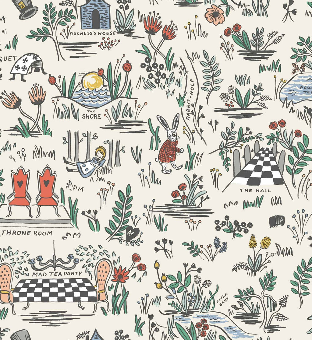 Wonderland Peel & Stick Wallpaper - Cream