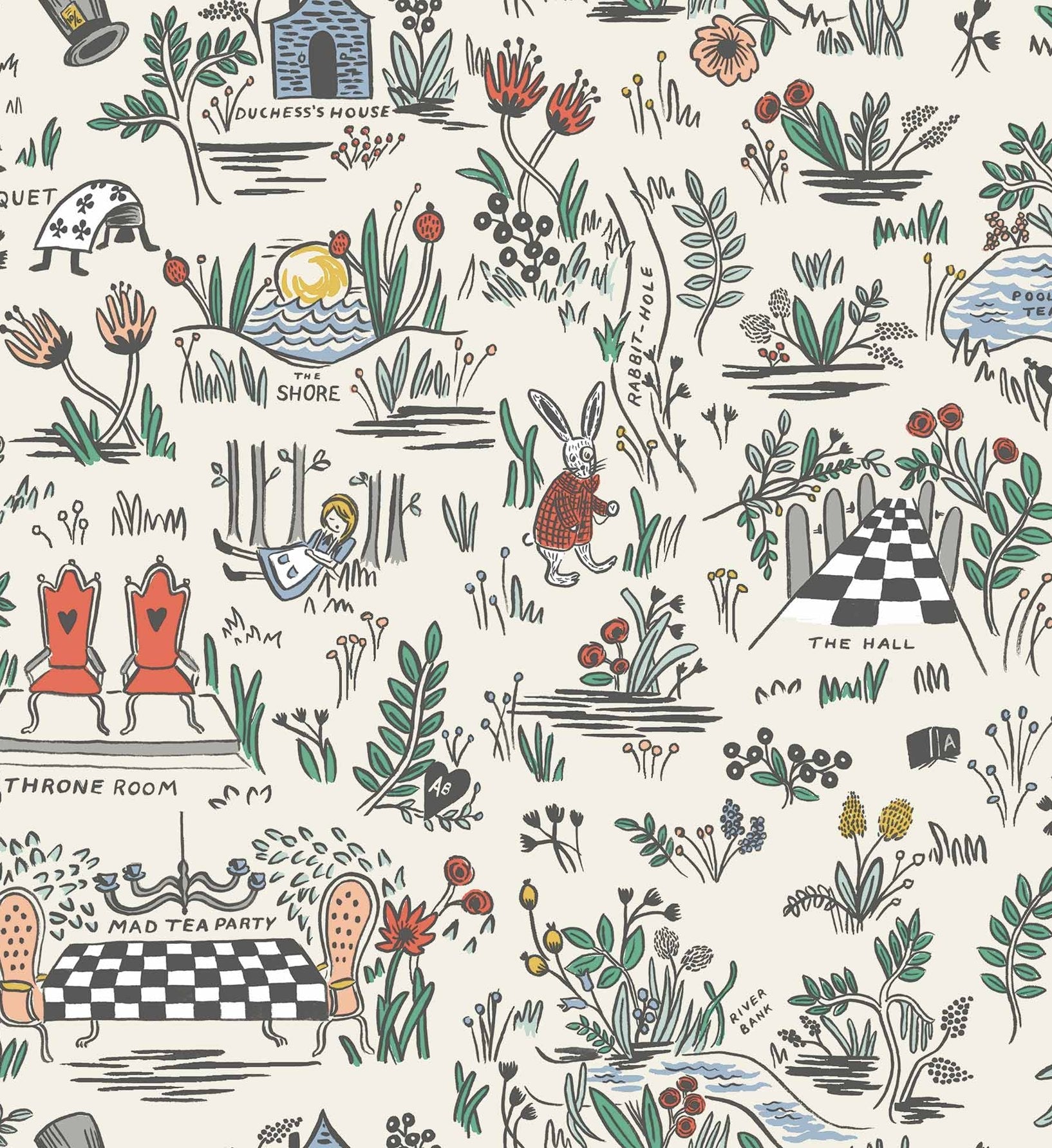 Wonderland Peel & Stick Wallpaper - Cream