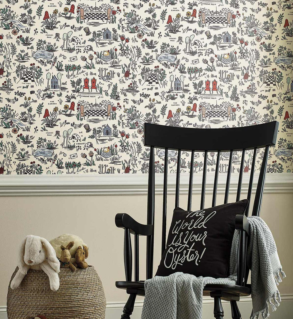 Wonderland Peel & Stick Wallpaper - Cream