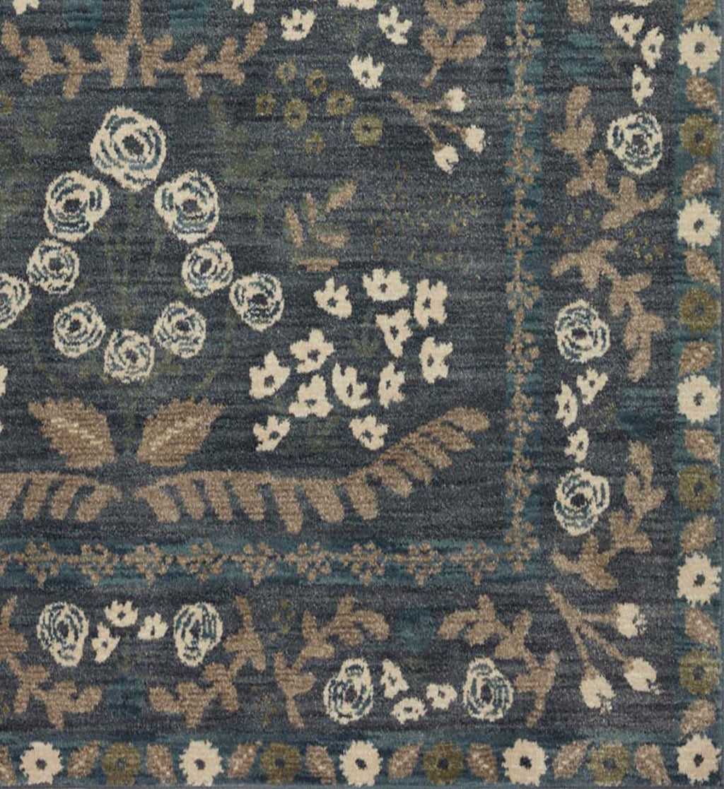 Fiore Florence Power Loomed Rug -  Navy & Grey