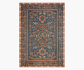 Fiore Florence Power Loomed Rug - Navy & Rust