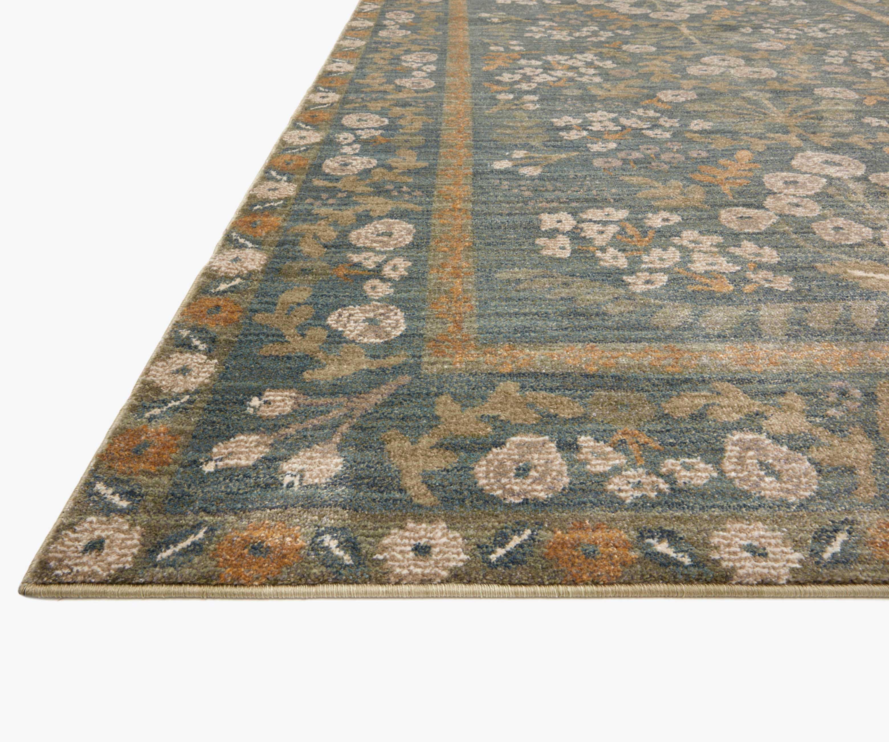 Fiore Florence Power Loomed Rug - Slate & Sage