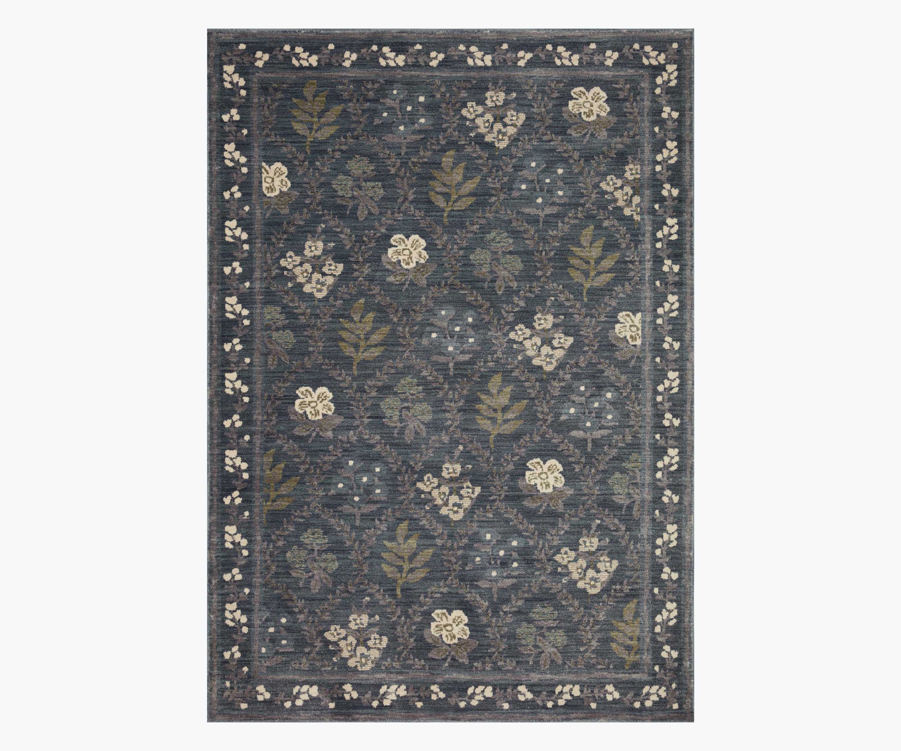 Fiore Hawthorne Power Loomed Rug - Navy