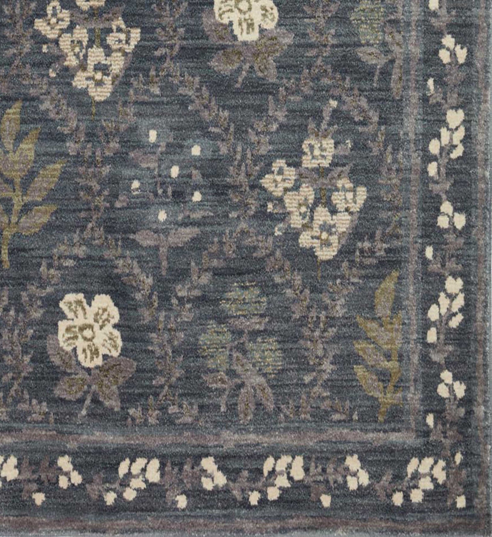 Fiore Hawthorne Power Loomed Rug - Navy