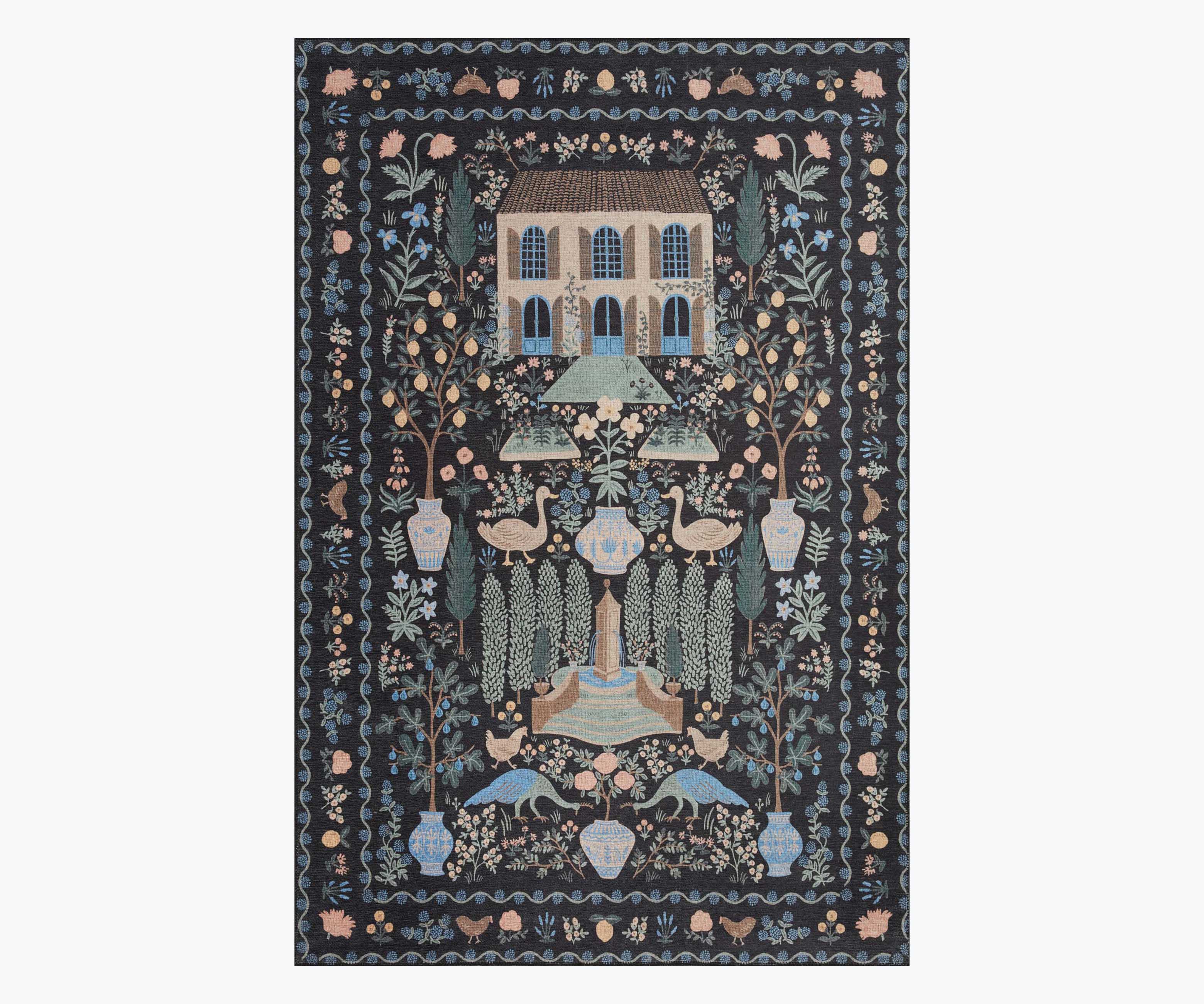 Menagerie Camont Printed Rug - Black