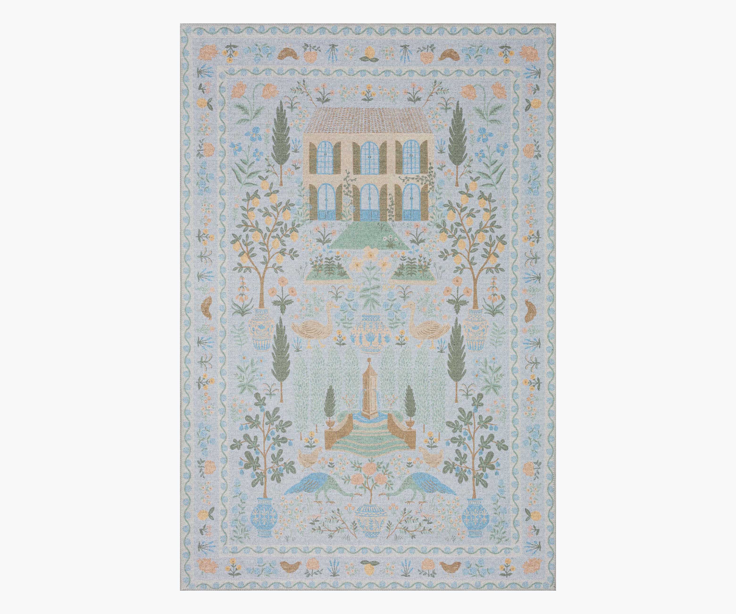 Menagerie Camont Printed Rug - Light Blue