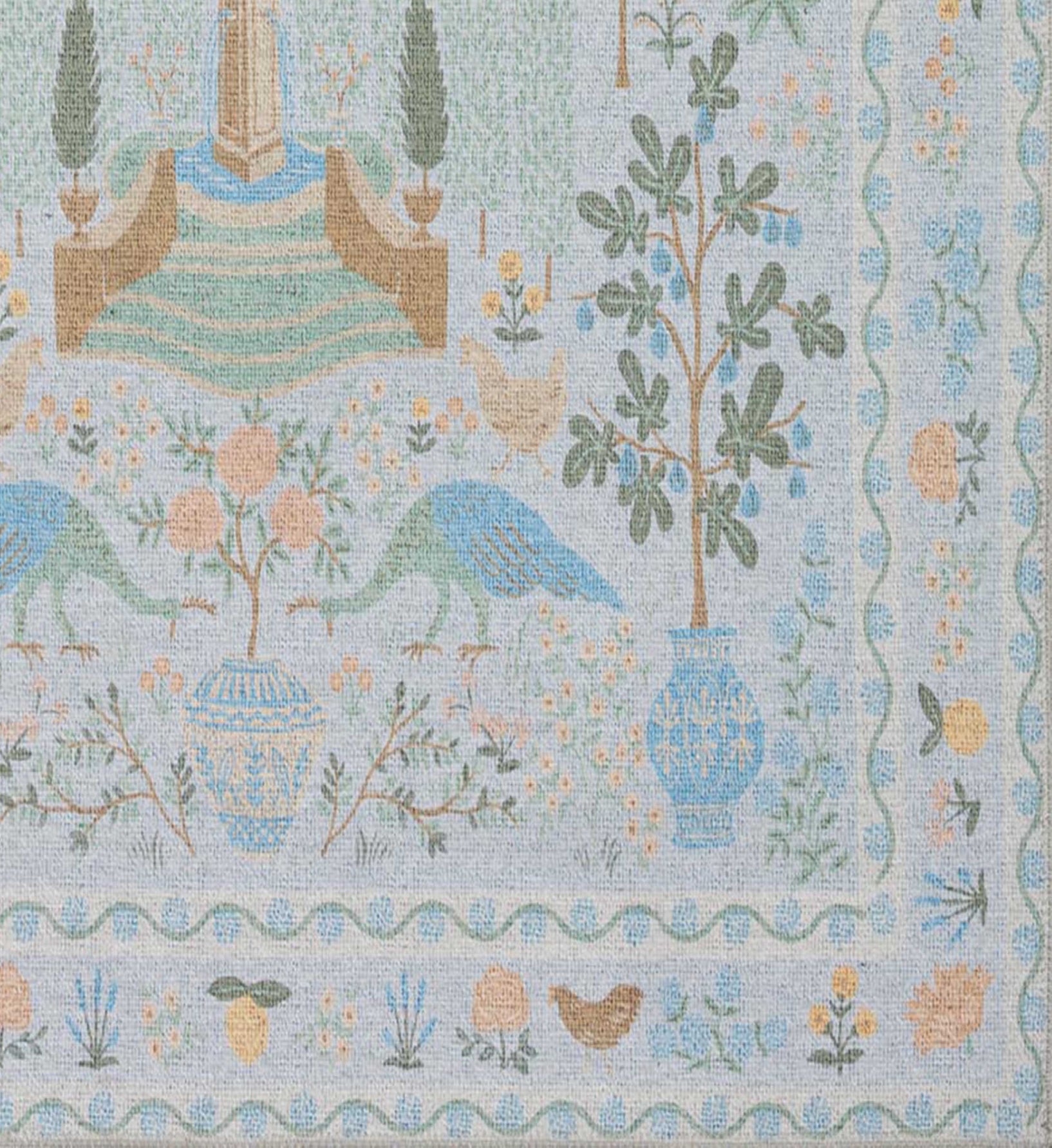 Menagerie Camont Printed Rug - Light Blue
