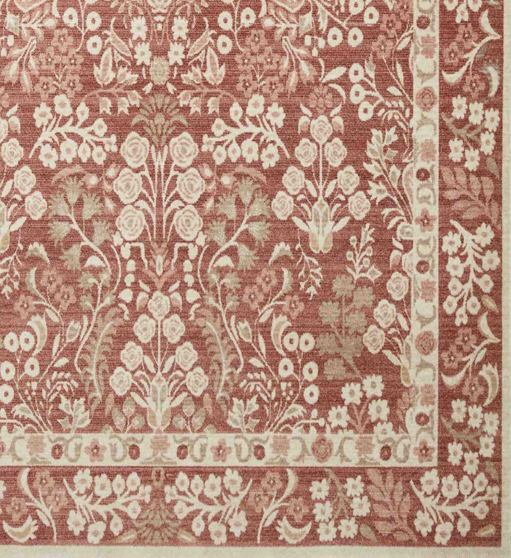 Holland Lotte Power-Loomed Rug - Crimson