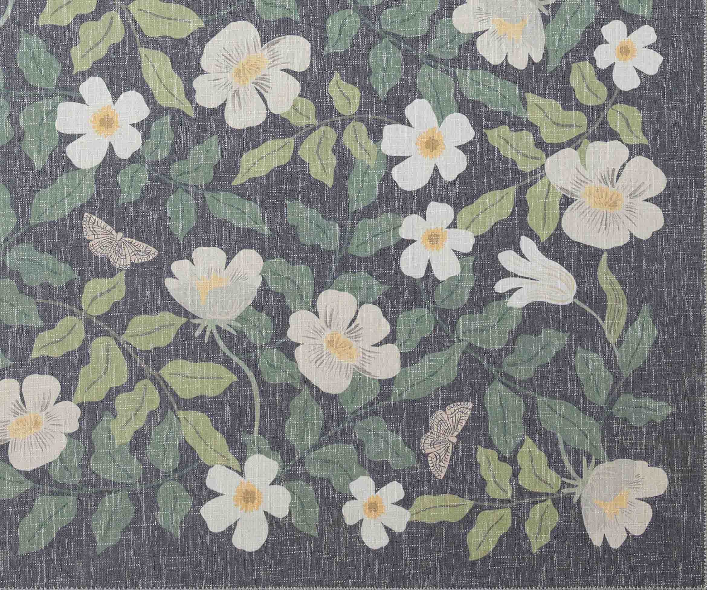Cotswolds Primrose Power Loomed Rug - Charcoal