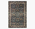 Eden Mughal Garden Power Loomed Rug - Black