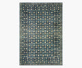 Eden Lattice Power Loomed Rug - Indigo