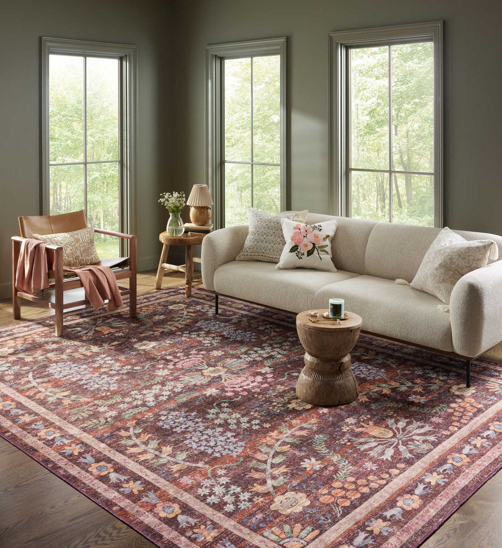 Maison Frances Power Loomed Rug - Burgundy