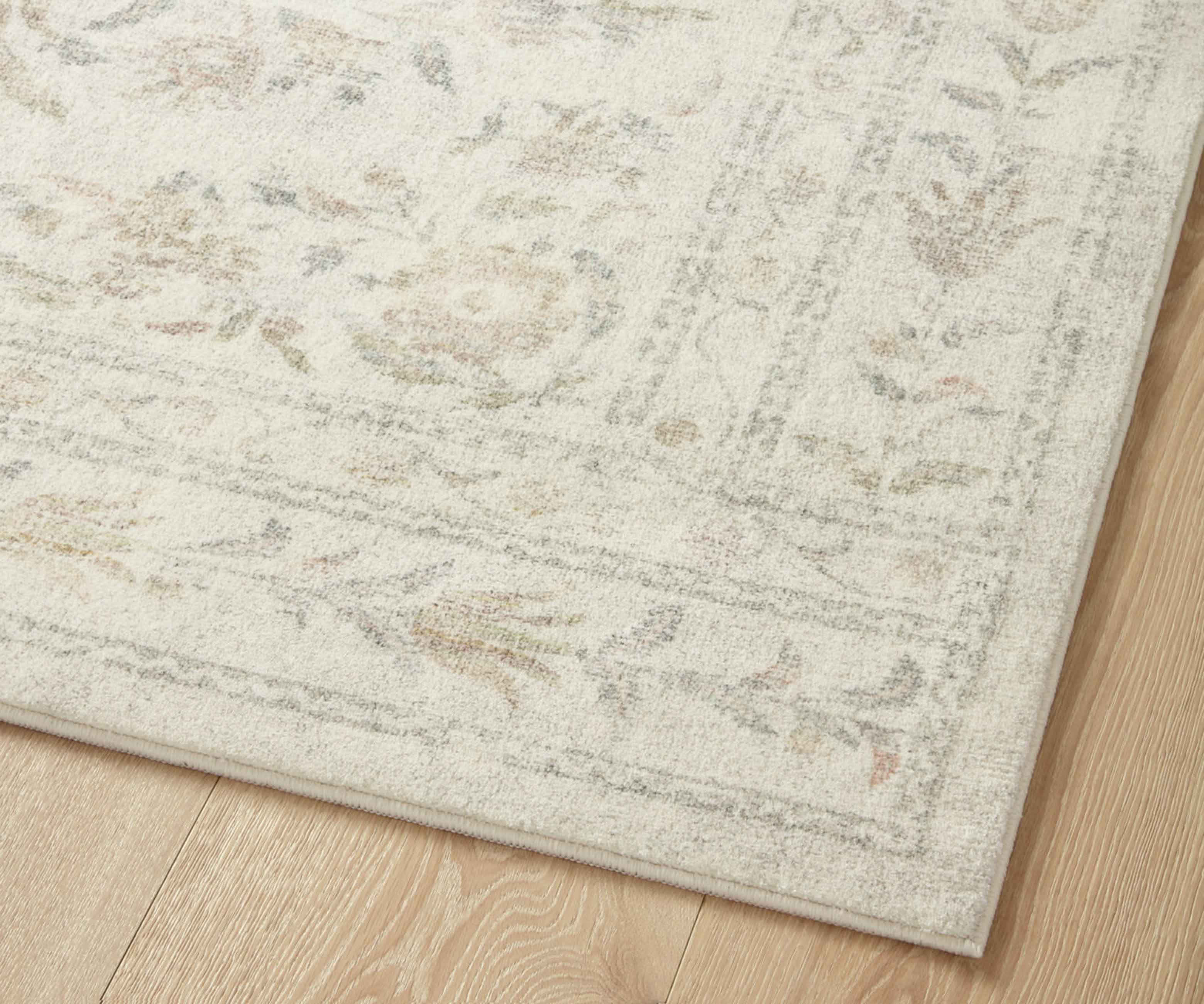 Courtyard Lily Printed Rug - Yellow Multi