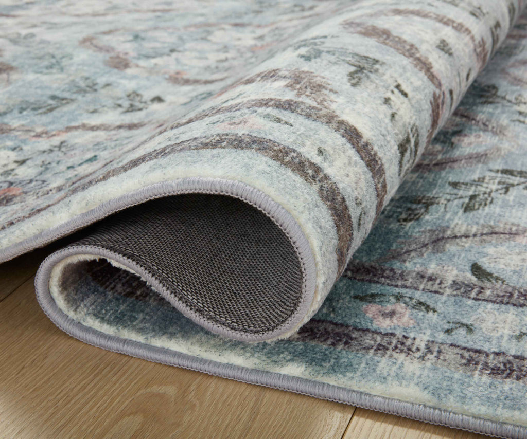 Courtyard Chateau Printed Rug - Blue