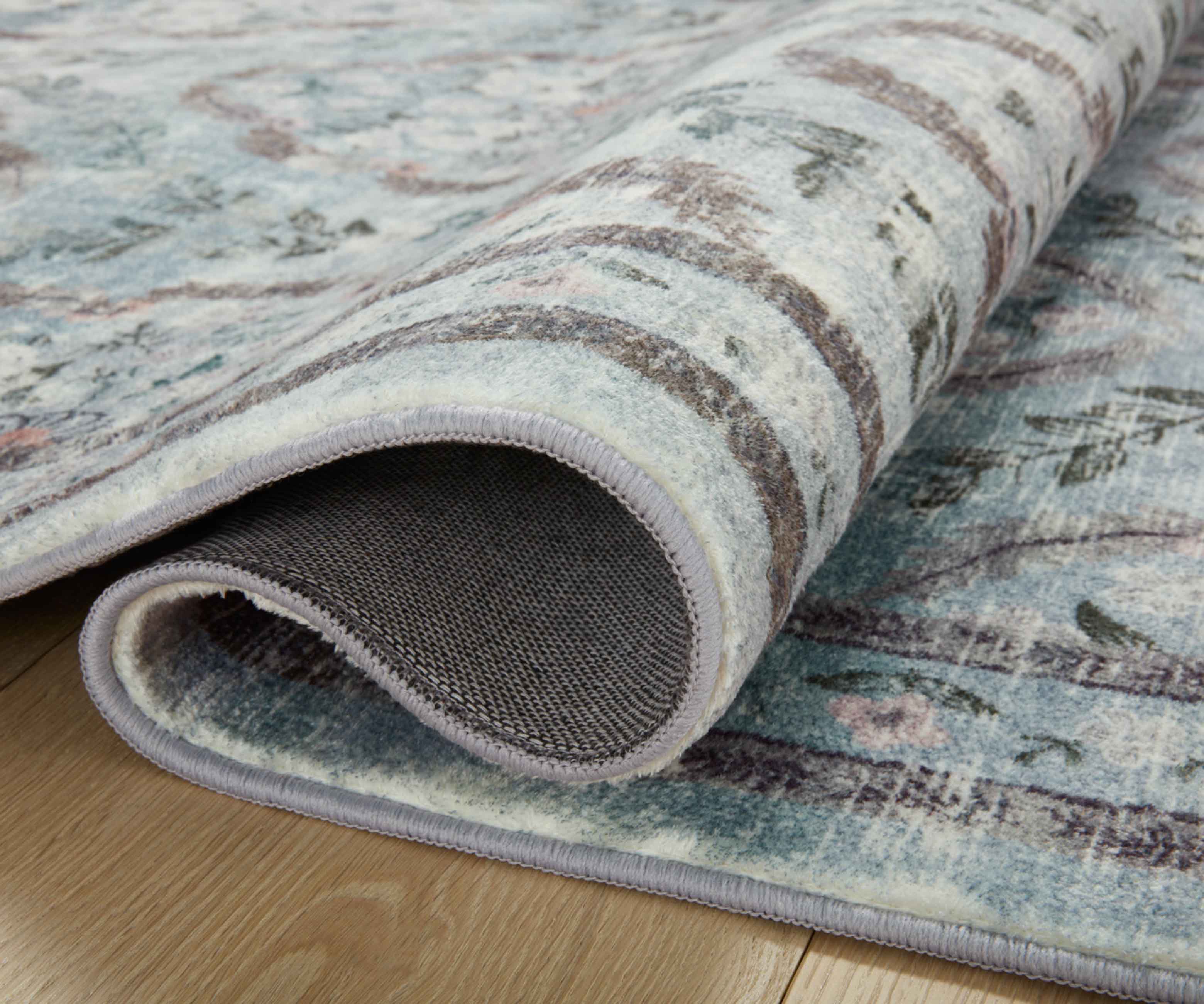 Courtyard Chateau Printed Rug - Blue