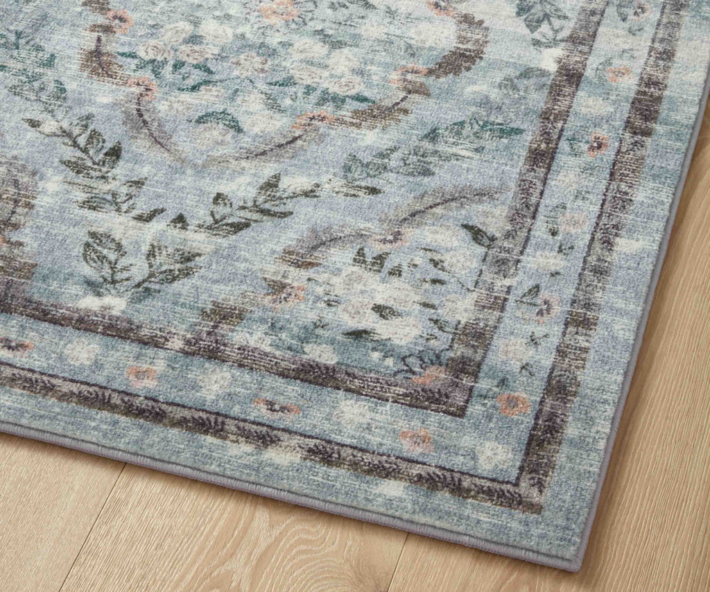 Courtyard Chateau Printed Rug - Blue