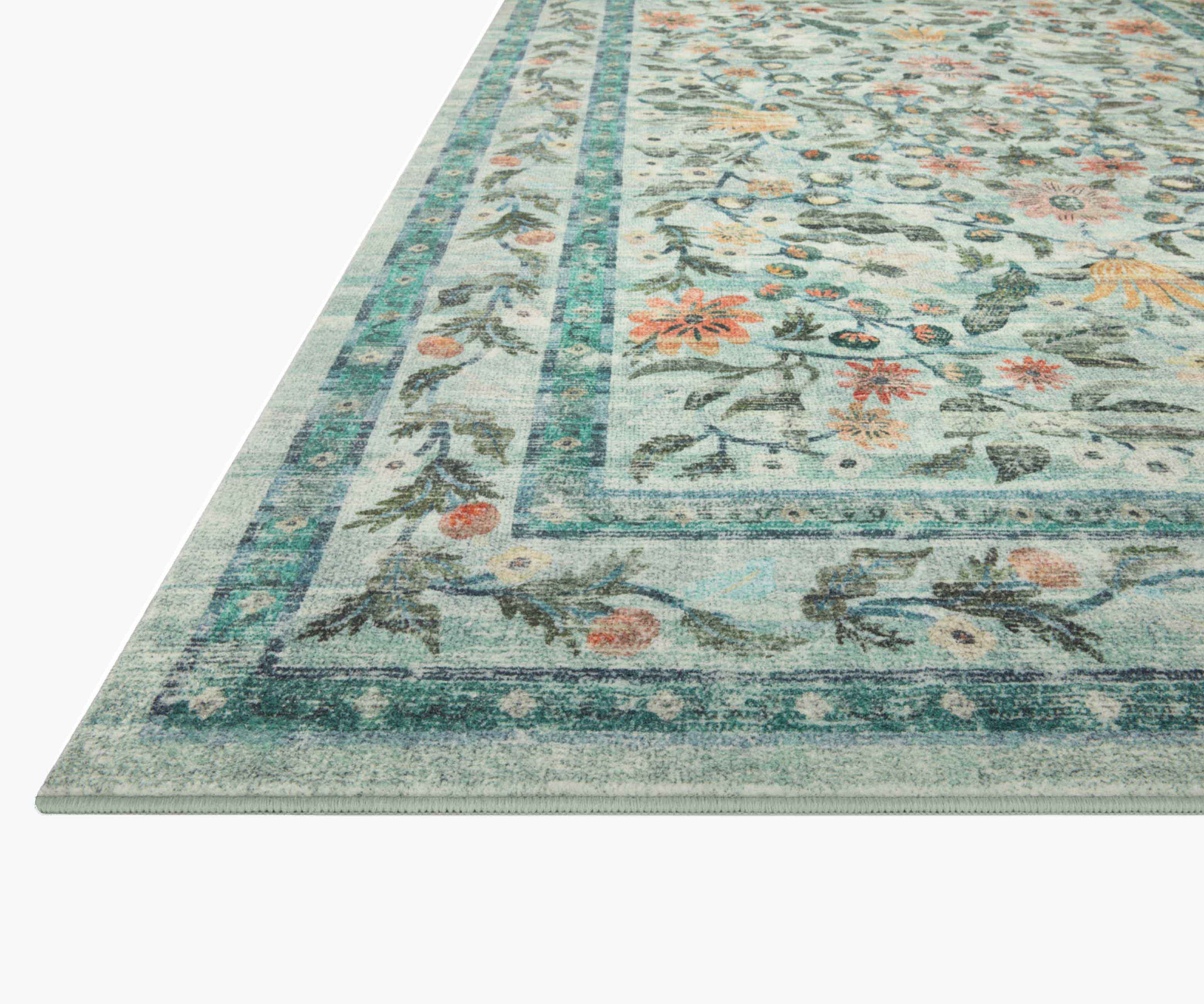 Courtyard Eve Printed Rug - Sage