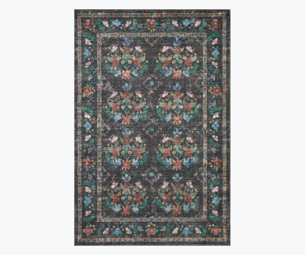 Courtyard Seville Printed Rug - Charcoal
