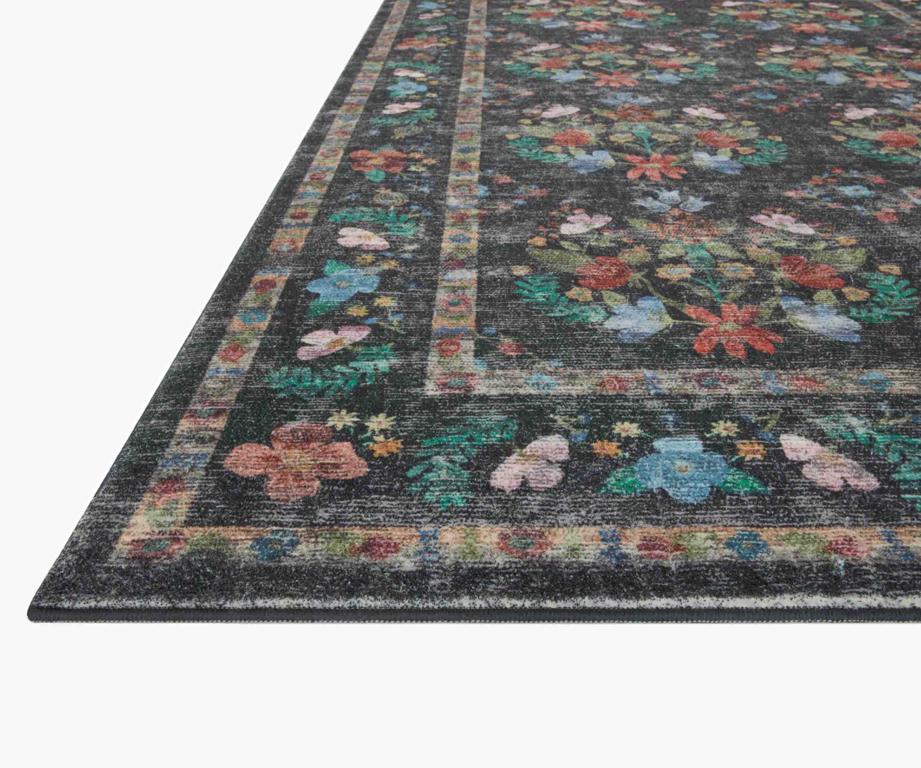 Courtyard Seville Printed Rug - Charcoal