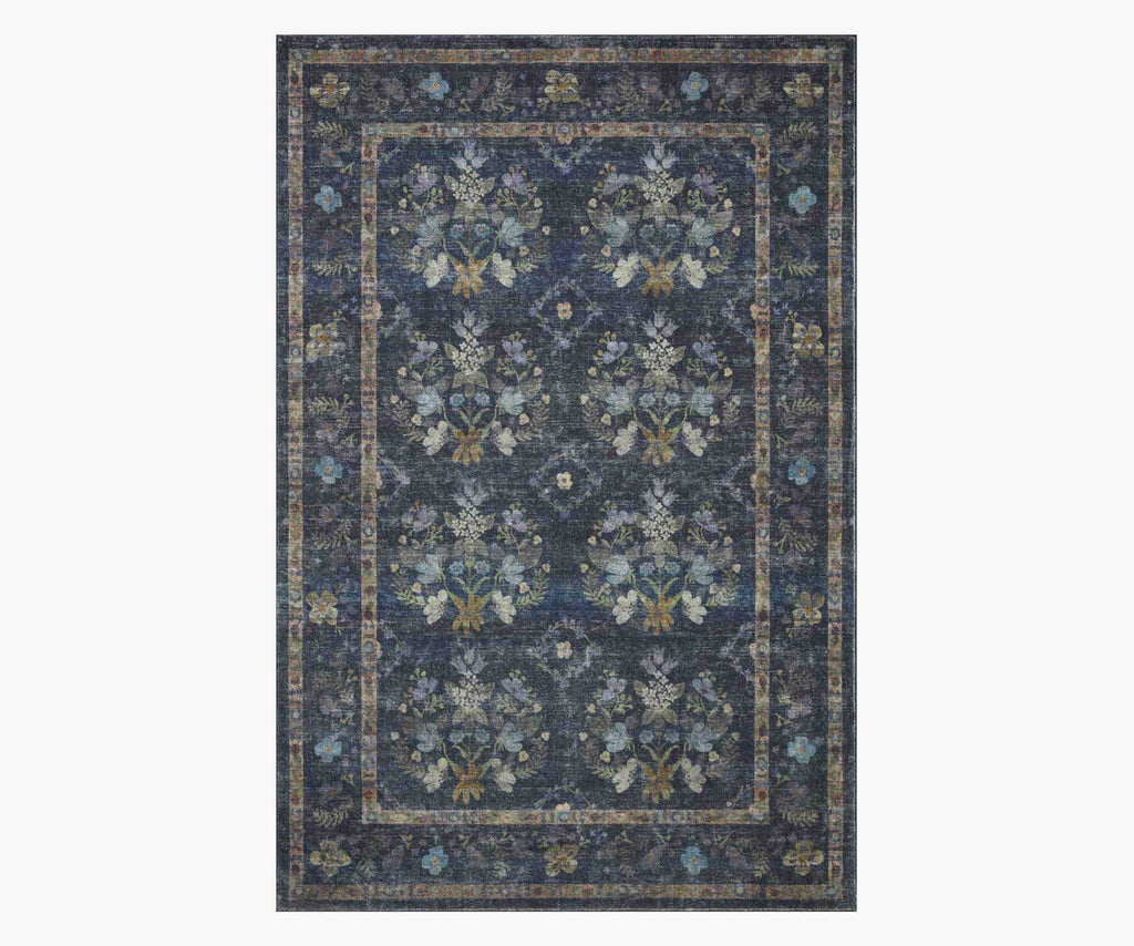 Courtyard Seville Printed Rug - Navy