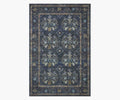 Courtyard Seville Printed Rug - Navy