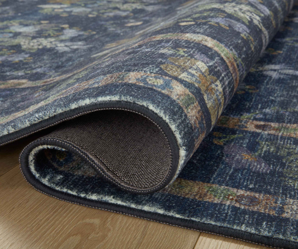 Courtyard Seville Printed Rug - Navy