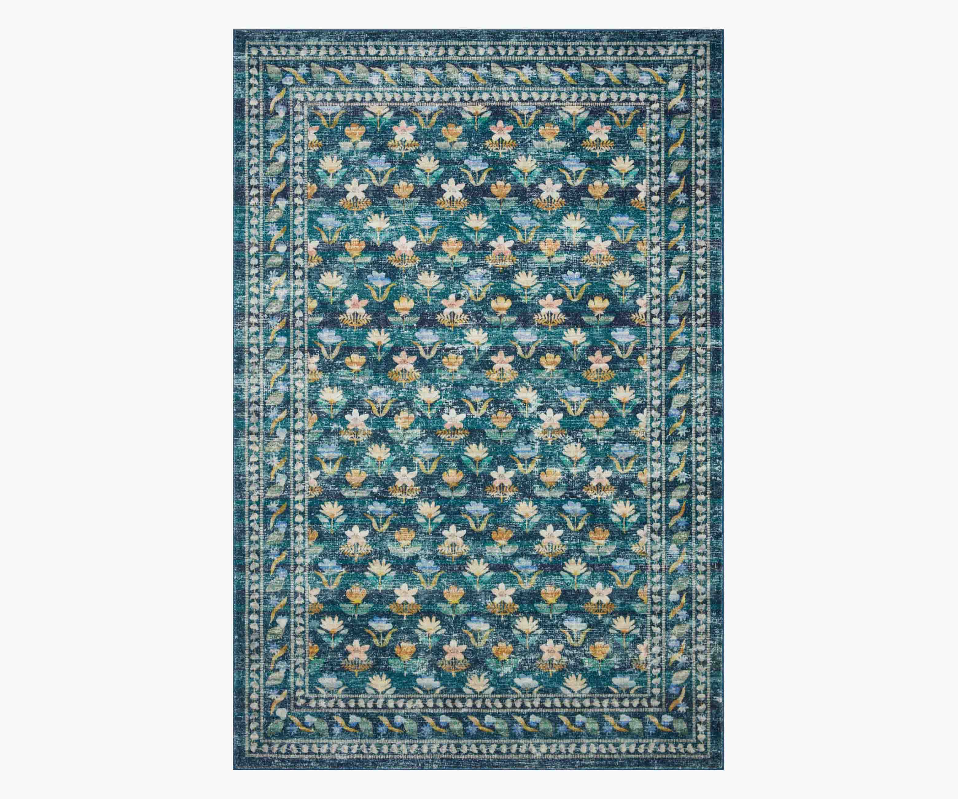 Courtyard Hadley Printed Rug - Emerald