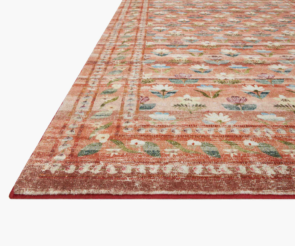 Courtyard Hadley Printed Rug - Terracotta