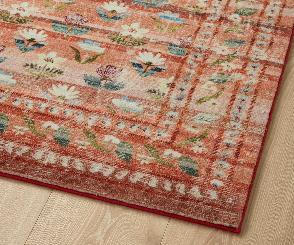 Courtyard Hadley Printed Rug - Terracotta