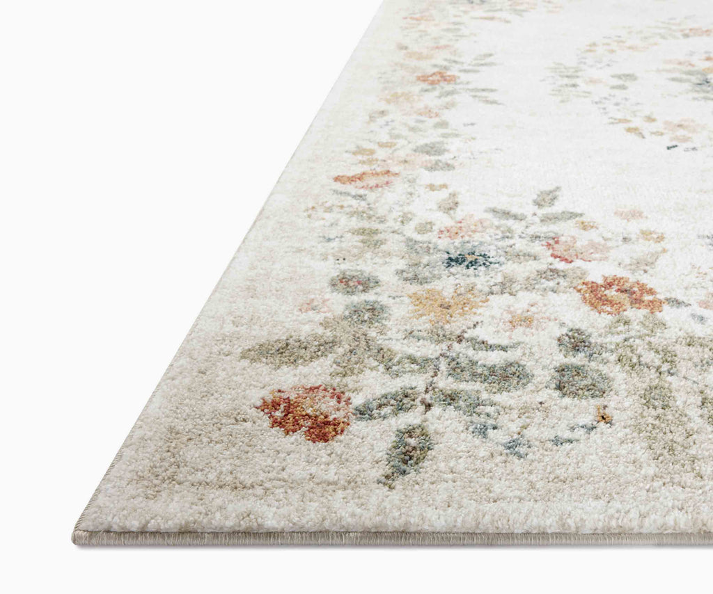 Laurel Strawberry Fields Medallion Power Loomed Rug - Cream