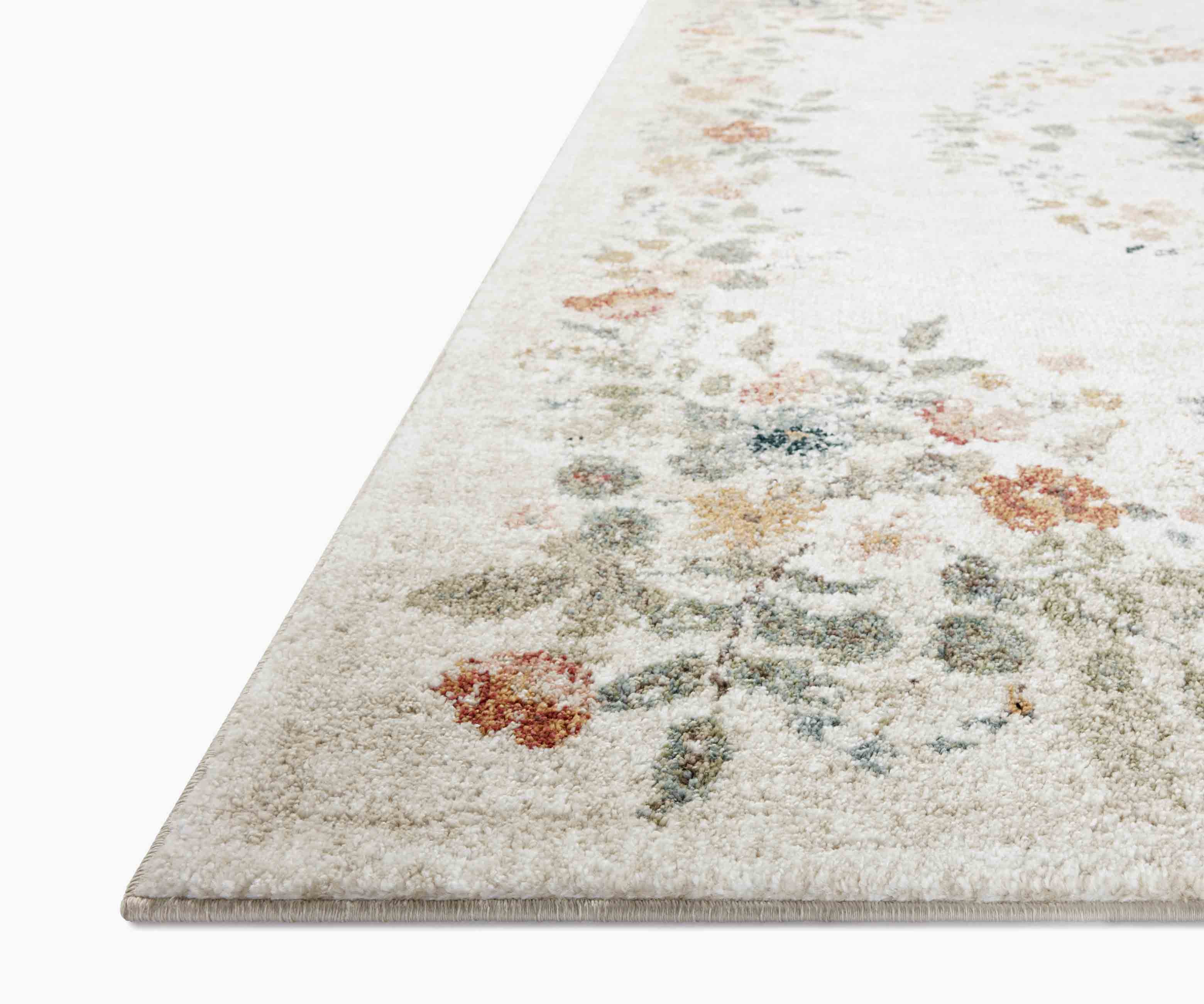 Laurel Strawberry Fields Medallion Power Loomed Rug - Cream