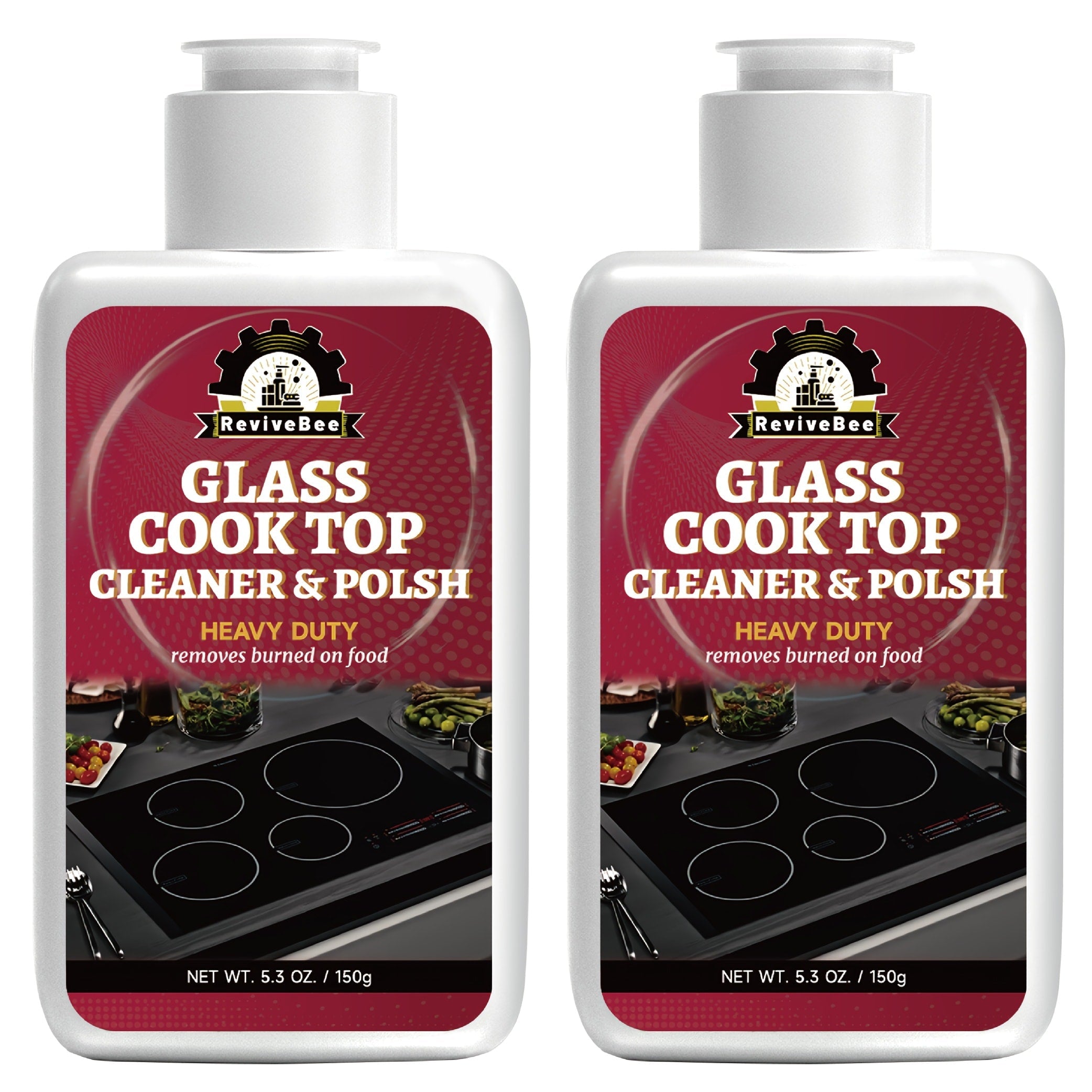 Ceramic Stove Cleaner Gel ¨C Fast-Acting Stovetop Cleaner Removes Burnt-On Grease & Stains Without Scratching, Non-Toxic Non-Irritating Formula for Glass Ceramic Cooktop, Kitchen Cleaning Essentials