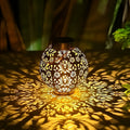 Solar Metal Peony Lantern Outdoor Hanging Light, IP65 Waterproof Floral Decorative Lantern for Garden Patio Tree, Halloween Christmas Party Festive Lighting ¨C Boho Vintage Garden Decor Gift