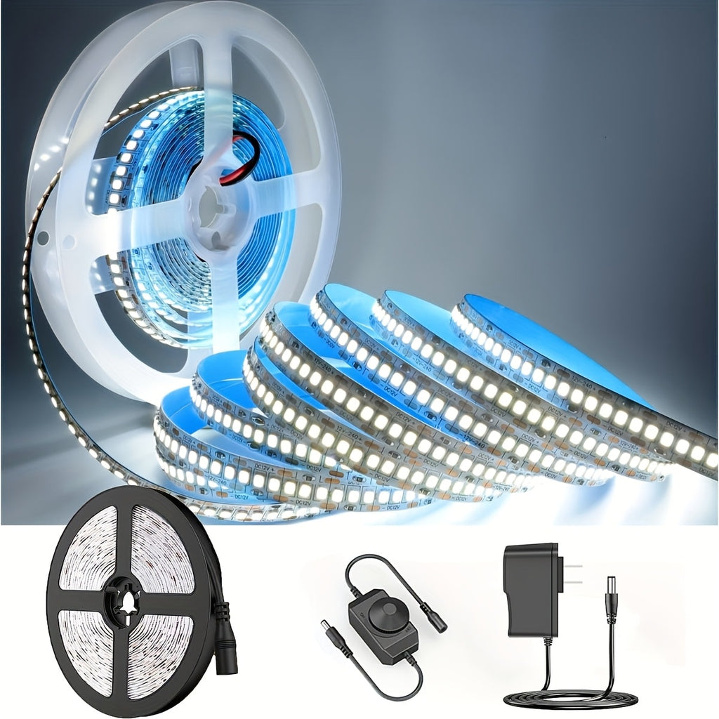 LED Strip Lights 32.8ft 1200 LEDs Dimmable, 2835SMD 24V Ultra Bright Flexible LED Rope Light for Bedroom Kitchen Cabinet Under Cabinet TV Backlight Home Decor