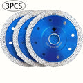 Diamond Saw Blade 4-1/2 Inch 3-Pack X-Teeth Ultra Thin Dry Wet Cut for Porcelain Ceramic Tile Brick Granite Concrete 13000 RPM 7/8 Arbor with 5/8 Adapter DIY Home Use