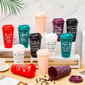 Bible Verse Plastic Tumblers Set of 24 with Lids 16oz Christian Inspirational Cups Gift for Women